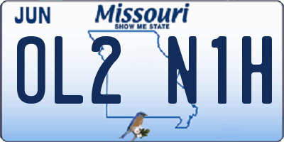 MO license plate OL2N1H