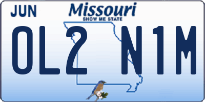 MO license plate OL2N1M
