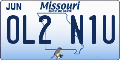 MO license plate OL2N1U