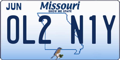 MO license plate OL2N1Y