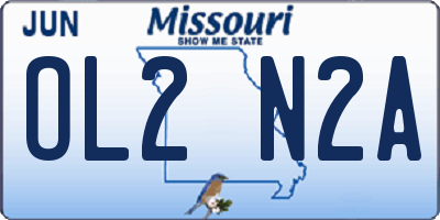 MO license plate OL2N2A