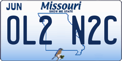 MO license plate OL2N2C