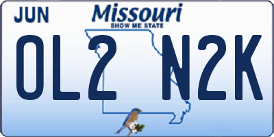 MO license plate OL2N2K