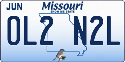 MO license plate OL2N2L