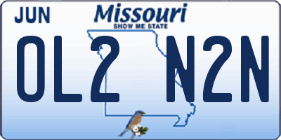 MO license plate OL2N2N