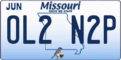 MO license plate OL2N2P