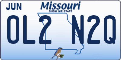 MO license plate OL2N2Q