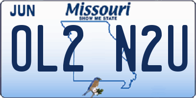 MO license plate OL2N2U