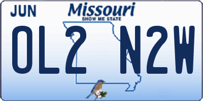MO license plate OL2N2W