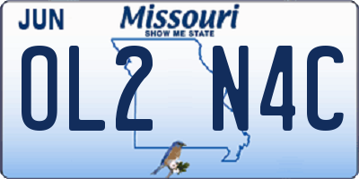 MO license plate OL2N4C