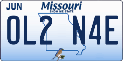 MO license plate OL2N4E