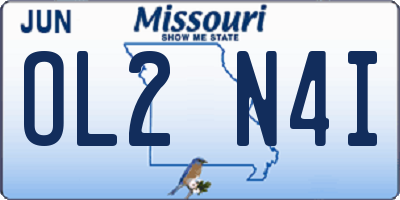 MO license plate OL2N4I