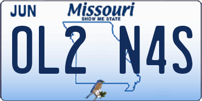 MO license plate OL2N4S