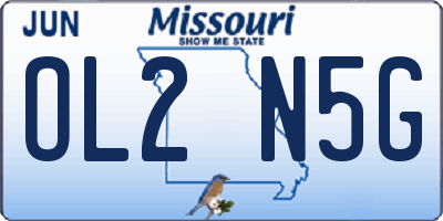 MO license plate OL2N5G