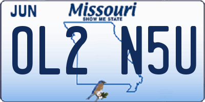 MO license plate OL2N5U