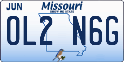 MO license plate OL2N6G