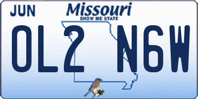 MO license plate OL2N6W