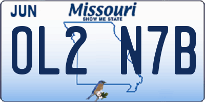 MO license plate OL2N7B