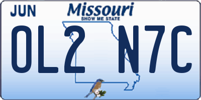 MO license plate OL2N7C
