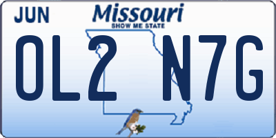 MO license plate OL2N7G