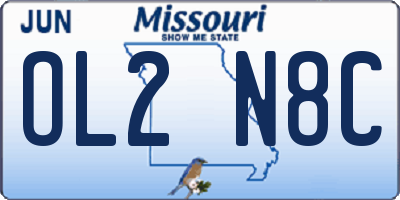 MO license plate OL2N8C