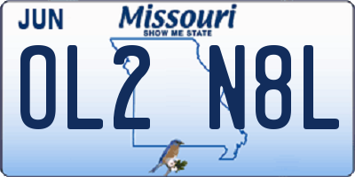MO license plate OL2N8L