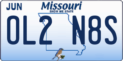 MO license plate OL2N8S