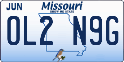 MO license plate OL2N9G