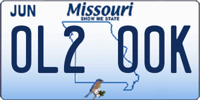 MO license plate OL2O0K