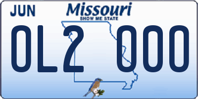 MO license plate OL2O0O