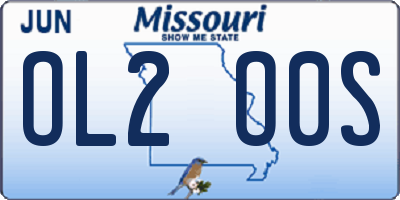 MO license plate OL2O0S