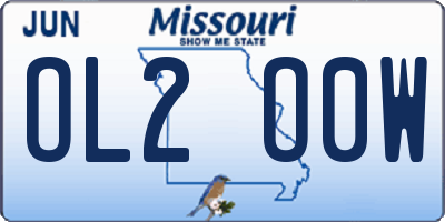MO license plate OL2O0W