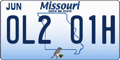 MO license plate OL2O1H