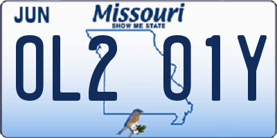 MO license plate OL2O1Y