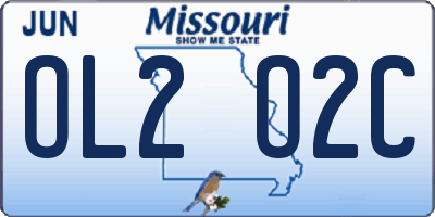 MO license plate OL2O2C