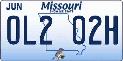 MO license plate OL2O2H