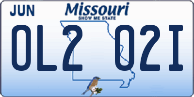 MO license plate OL2O2I