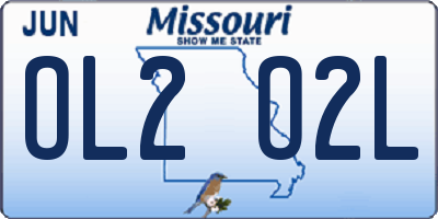 MO license plate OL2O2L
