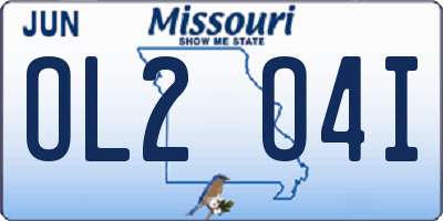 MO license plate OL2O4I