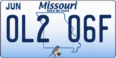 MO license plate OL2O6F