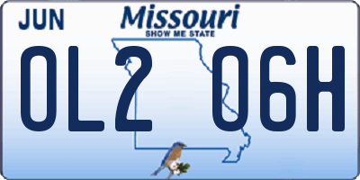 MO license plate OL2O6H