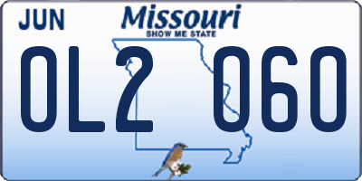 MO license plate OL2O6O