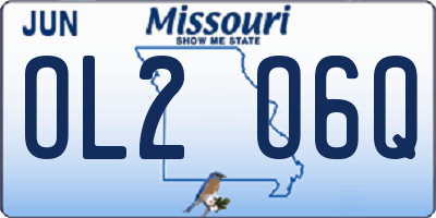MO license plate OL2O6Q