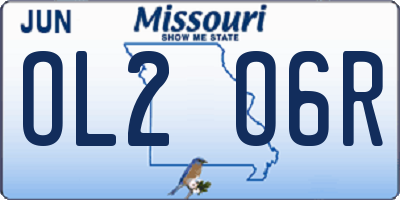 MO license plate OL2O6R