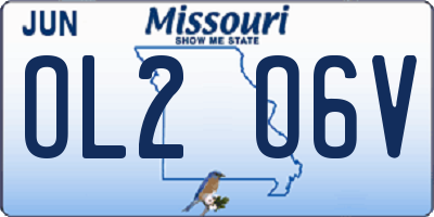 MO license plate OL2O6V