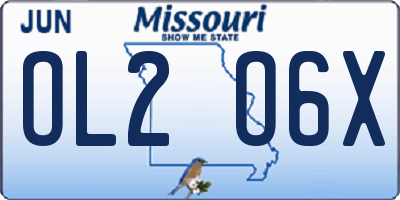 MO license plate OL2O6X