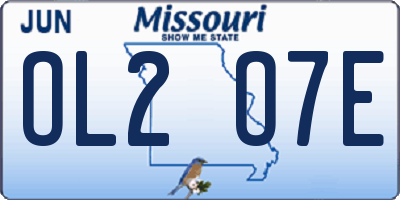 MO license plate OL2O7E