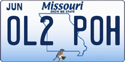 MO license plate OL2P0H