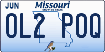 MO license plate OL2P0Q