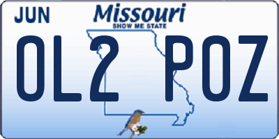 MO license plate OL2P0Z